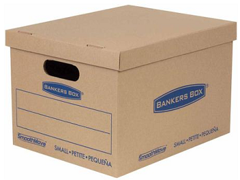 Bankers Box Smoothmove Classic Moving Boxes, Small, 15L x 10W x 12H, 10-Pack