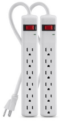 Belkin 6-Outlet Surge Protector with 2 ft. Cord (2-Pack)