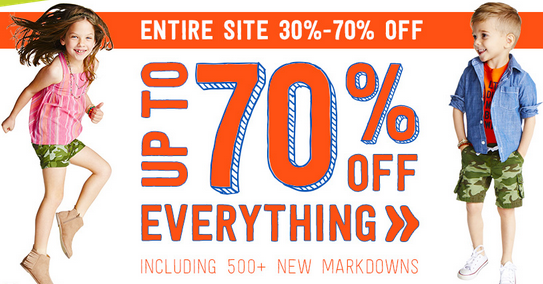 Crazy 8 - entire site up to 70percent off