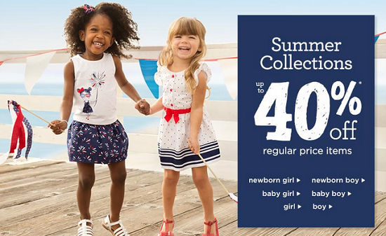 Gymboree - sumer collections 40percent off
