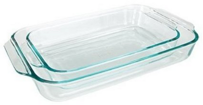 Pyrex Basics Clear Oblong Glass Baking Dishes - 2 Piece Value-plus Pack Set