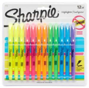 Sharpie Accent Pocket Style Highlighter, 12-Pack, Assorted Colors