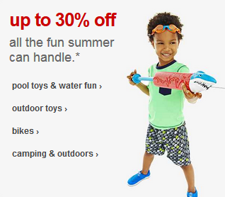 Target - 30percent off summer fun
