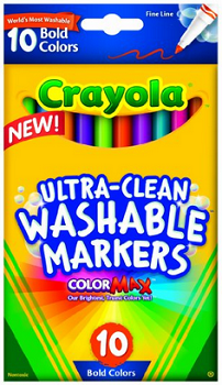 Crayola Ultraclean Fineline Bold Markers (10 Count)