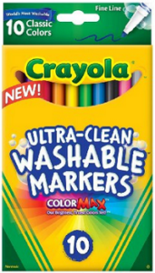 Crayola Ultraclean Washable Fineline Classic Markers (10 Count)