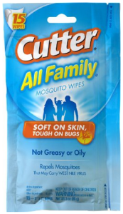 Cutter All Family 15 Count Insect Repellent Mosquito Wipes