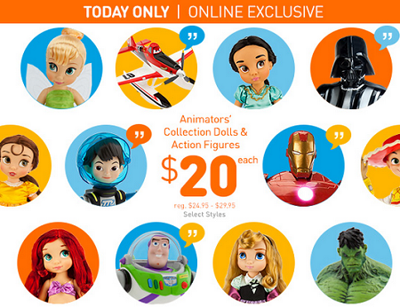 Disney Store - Animators Collection Dolls and Action Figures 20dollars