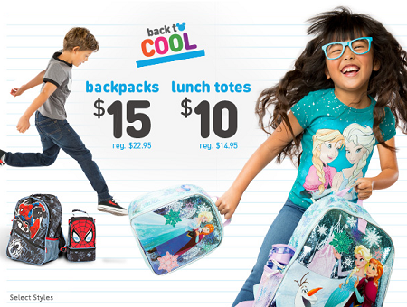Disney Store - backpacks 15 lunch totes 10