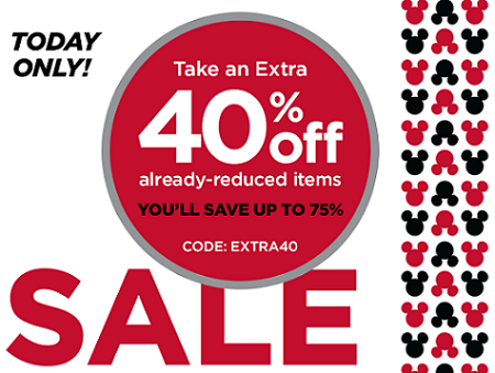 Disney Store - extra 40percent off sale items