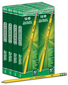 Dixon Ticonderoga Wood-Cased #2 HB Pencils, Box of 96