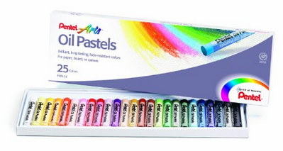 Pentel Arts Oil Pastels, 25 Color Set (PHN-25)