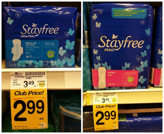 Safeway-Stayfree-pads-free-after-coupon-ibotta-stack