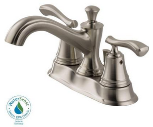 Delta Sentiment 4 in. Centerset 2-Handle Bathroom Faucet in Stainless