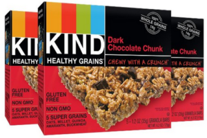 KIND Healthy Grains Granola Bars, Dark Chocolate Chunk, 1.2oz Bars, 15 Count