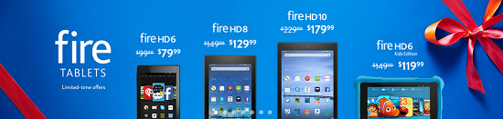 Kindle Fire HD tablets - starting at 79.99