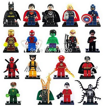 Marvel Super Heroes Avengers Minifigures 18pcs Iron Man Batman Building Block Sets Model Bricks Toys Lego Compatible
