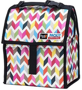 PackIt Freezable Lunch Bag with Zip Closure, Ziggy