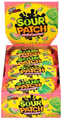 Sour Patch Soft & Chewy Candy, Watermelon, 2 oz Bags (Pack of 24)