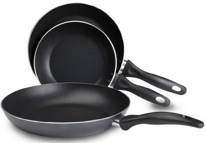T-fal A857S3 Specialty Nonstick 8-Inch 9.5-Inch 11-Inch Fry Pan Cookware Set, 3-Piece