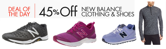 Amazon Gold Box - 45percent off New Balance clothing and shoes