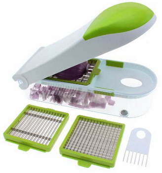 Freshware KT-402GT 3-in-1 Onion Chopper, Vegetable Slicer, Fruit and Cheese Cutter