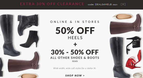 Lane Bryant - 50percent off shoes plus extra 30percent off clearance
