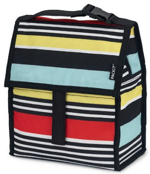 PackIt Freezable Lunch Bag with Zip Closure, Surf Stripe