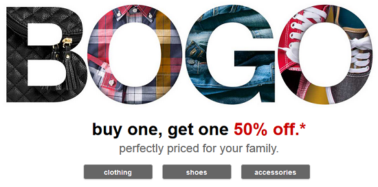 Target - BOGO clothing, shoes and accessories