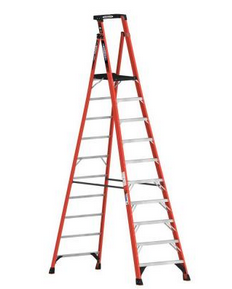 Werner 16 ft. Reach Fiberglass Podium Ladder with 300 lb. Load Capacity Type IA Duty Rating