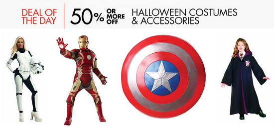 Amazon Deal of the Day - 50percent off Halloween Costumes and Accessories