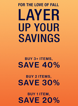 Gap - Layer up your savings