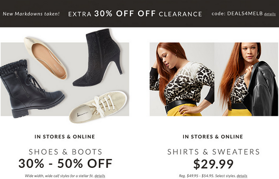 Lane Bryant - shoes, shirts, clearance