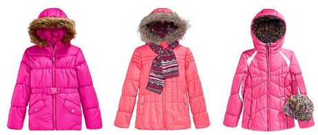 Macys - girls puffer jackets