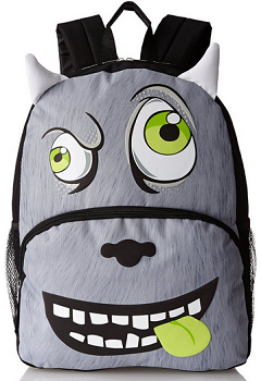 Mystic Apparel Monster with Horns Backpack, Grey