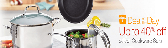 Amazon Gold Box - up to 40percent off select cookware sets