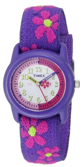 Amazon.com_ Timex Kids_ T89022 _Time Teacher_ Floral Elastic Strap Watch_ Timex_ Clothing