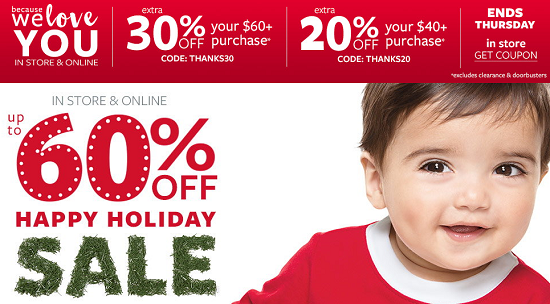 Carters - up to extra 30percent off