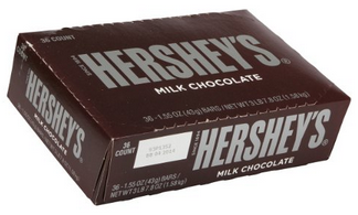 Hershey's Milk Chocolate Bar, 1.55-Ounce Bars (Pack of 36)