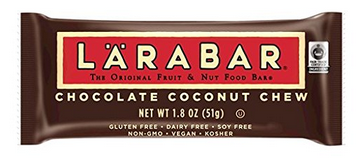 LARABAR Fruit & Nut Food Bar, Chocolate Coconut Chew, Gluten Free 1.8 oz Bars (Pack of 16)