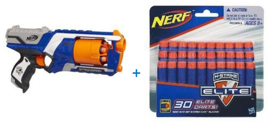 Nerf N-Strike Elite Strongarm Blaster with BONUS Nerf N-Strike Elite 30-Dart Refill Pack