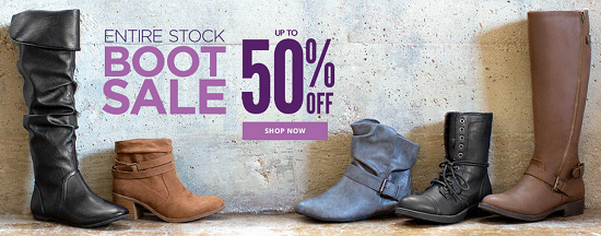 Payless - Boot Sale 50percent off