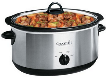 Crock-Pot 7-Quart Stainless Steel Oval Manual Slow Cooker