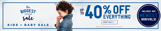 Gap - Kids and Baby Sale - 40percent off everything