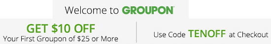 Groupon - 10 off first groupon purchase