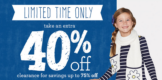 Gymboree - extra 40percent off clearance