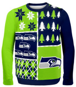 NFL Busy Block Ugly Sweater - Seahawks