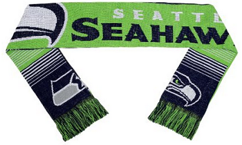 NFL Seattle Seahawks Reversible Split Logo Scarf, Green