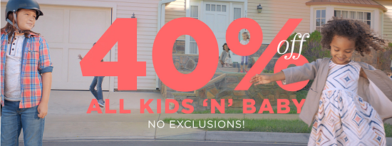 Old Navy - 40percent off Kids and Baby