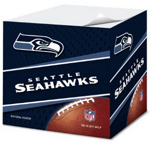 Seattle Seahawks 2.75-Inch Sticky Note Cube, 550 pages - NFL (CUS-QVA)