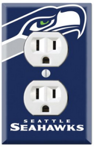 Seattle Seahawks Duplex Outlet Decor Wall Plate Cover